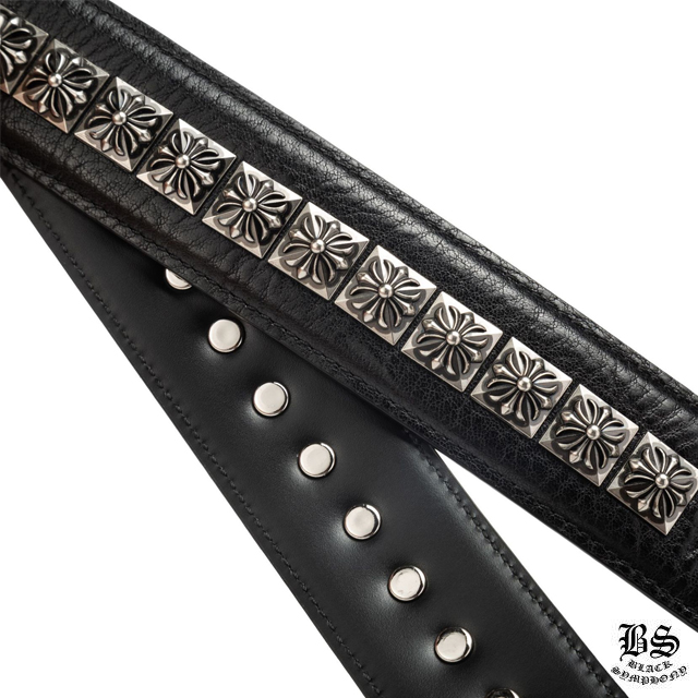 クロムハーツ プレーン レザー 1.5 ベルト ホースシュー リベット（バックルなし）