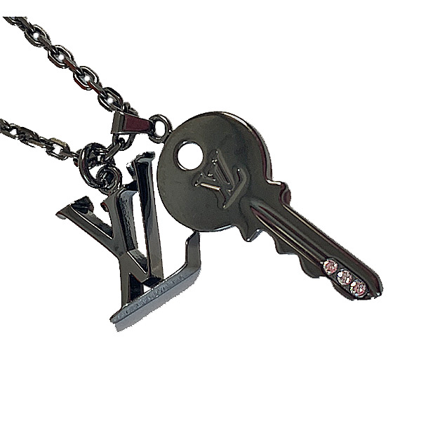 【国内発送/直営店】LV　イニシャル　キー　メンズ アクセサリー 箱 ラッピング ブラック ルテニウム ガンメタリック シルバー