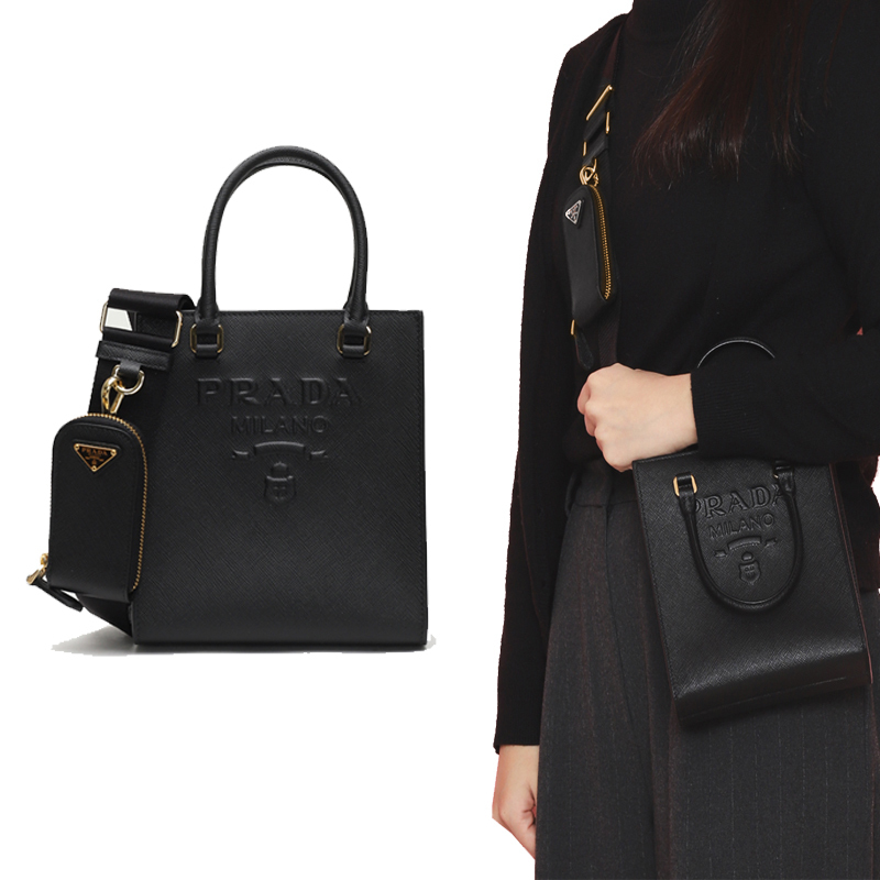 ☆PRADA スモール サフィアーノレザー ハンドバッグ-高島屋オンラインストア - 公式