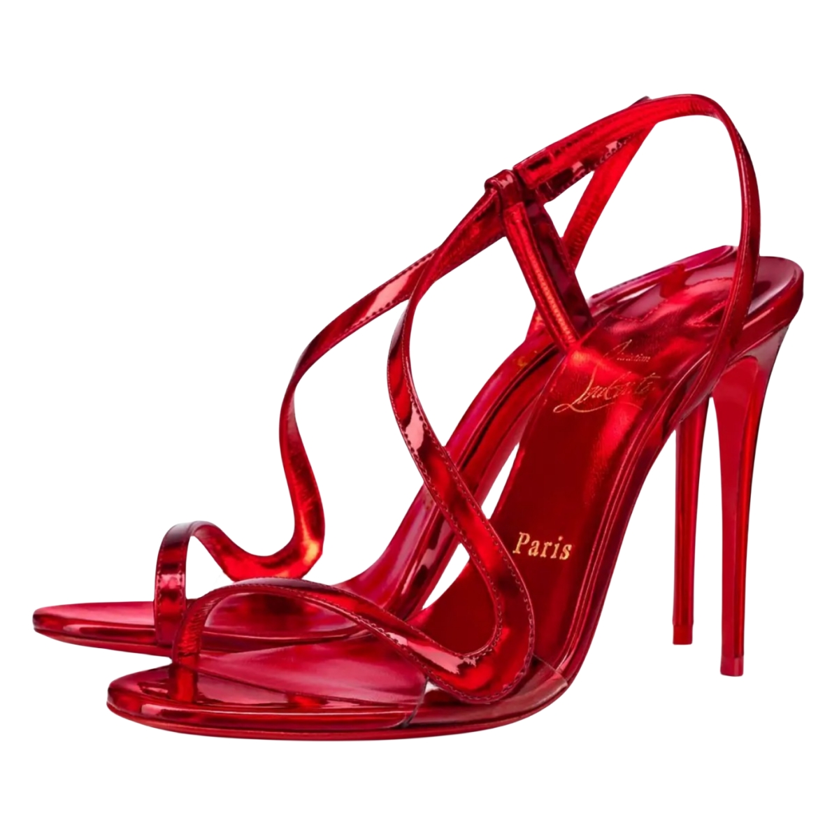 【Christian Louboutin】クリスチャン ルブタン Rosalie 100 mm Sandals Leather and PVC Red-高島屋オンラインストア - 公式