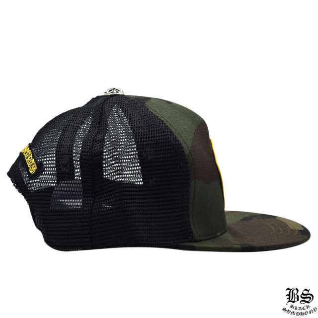 クロムハーツ ファブリックフロント トラッカーキャップ カモフラ ツイル ハリウッド CHプラス（帽子）