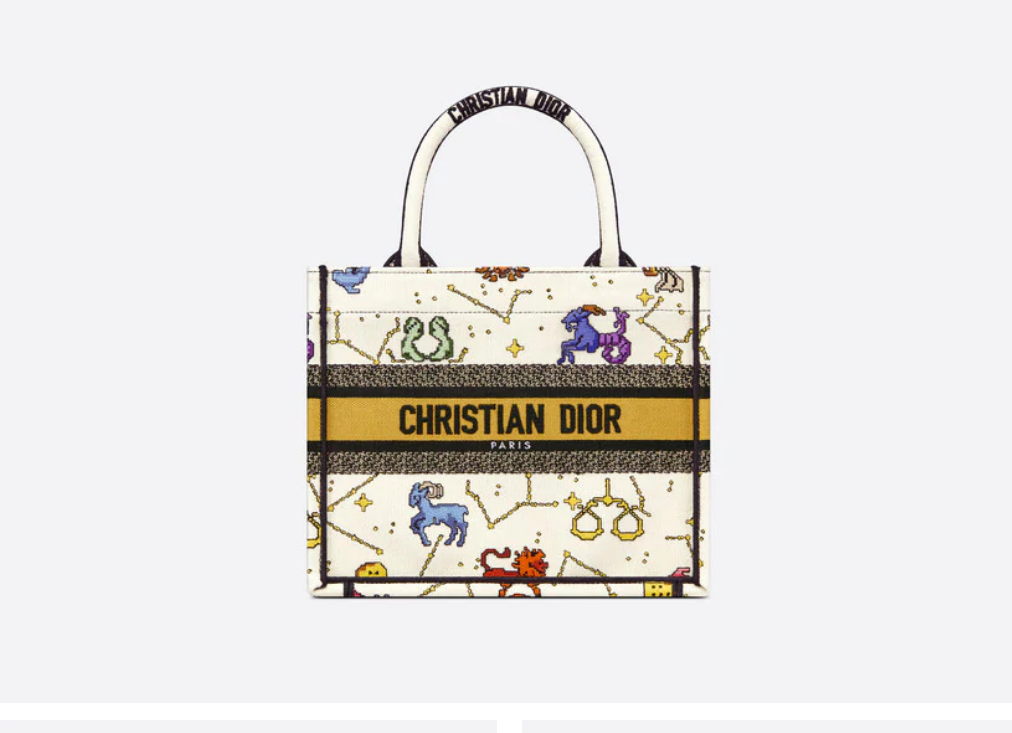 DIOR BOOK TOTE スモールバッグ Dior Pixel Zodiac エンブロイダリー (26.5 x 21 x 14 cm)-高島屋オンラインストア - 公式