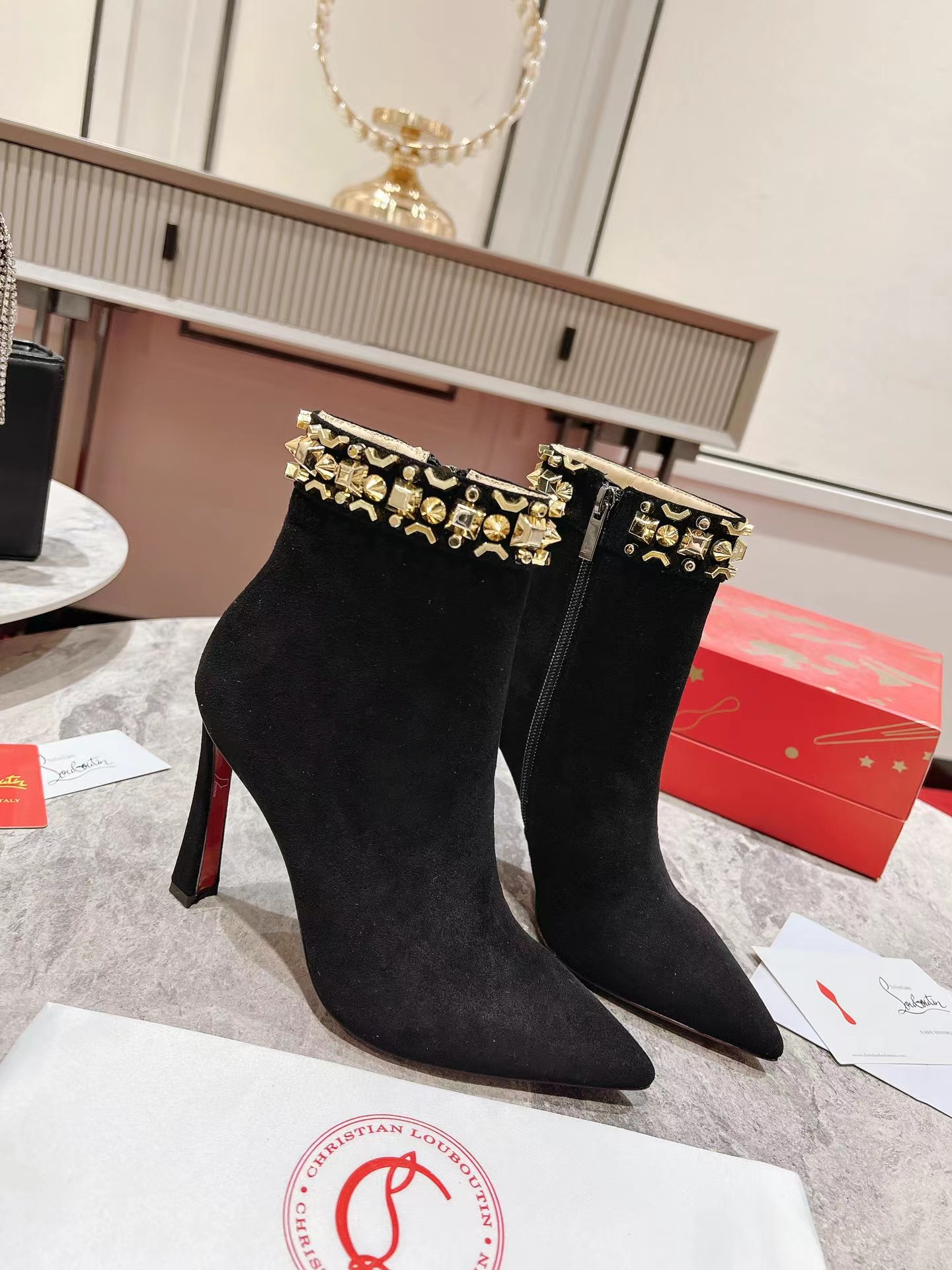 【Christian Louboutin】クリスチャン ルブタン Asteroispikes Booty 100 mm Black-高島屋オンラインストア - 公式