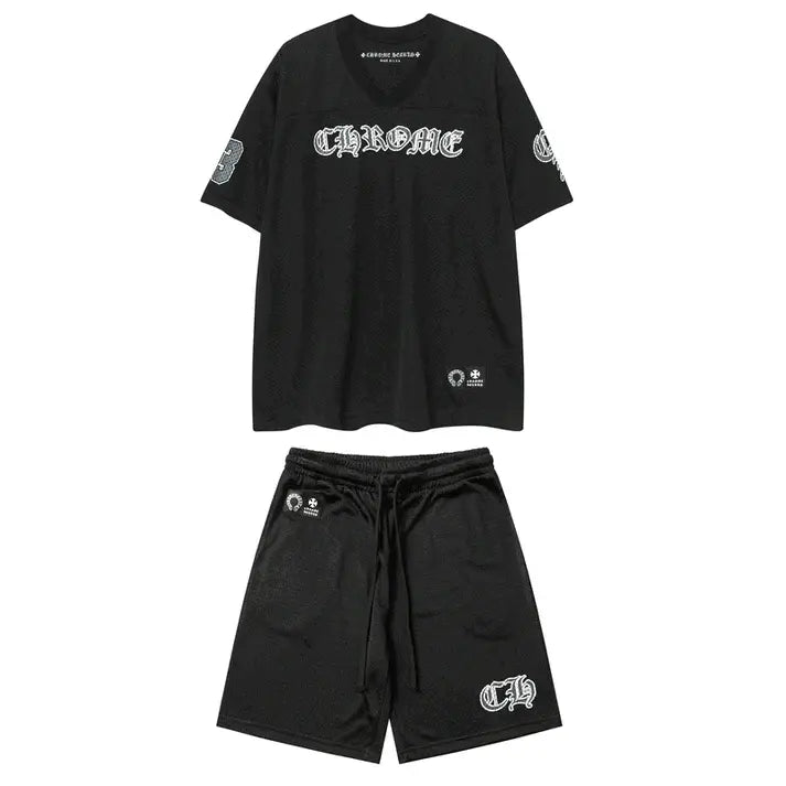 【Chrome Hearts】クロムハーツ x マティボーイズ PPOフォーム チームメッシュ ウォームアップジャージショーツ 9996-2
