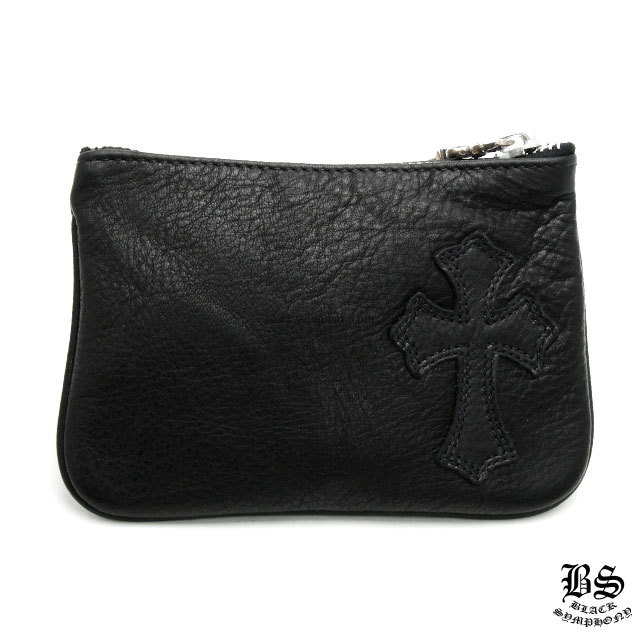 クロムハーツ コインパース 1クロスパッチ ブラック ヘビーレザー（小銭入れ/財布）