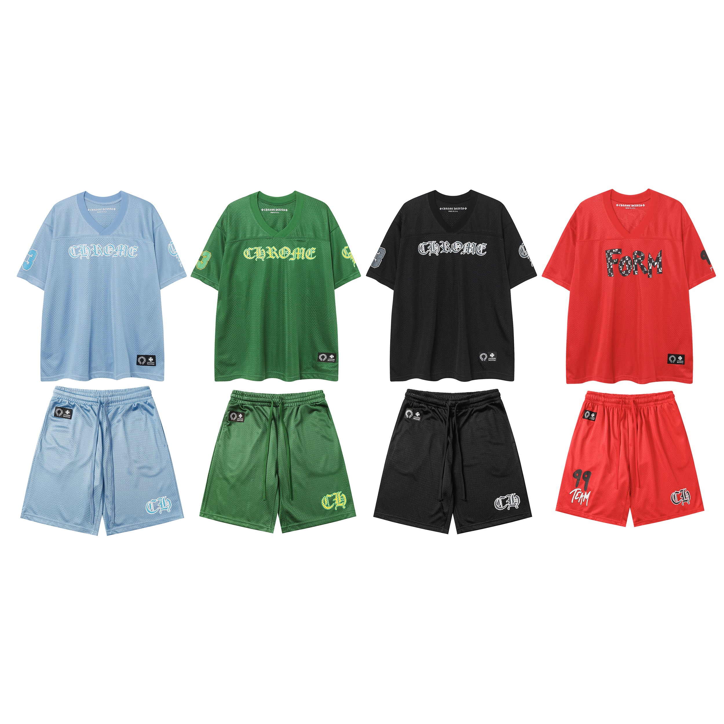 【Chrome Hearts】クロムハーツ x マティボーイズ PPOフォーム チームメッシュ ウォームアップジャージショーツ 9996-2