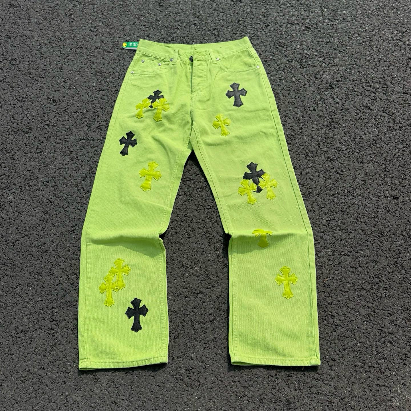 【Chrome Hearts】クロムハーツ 限定版 グリーンカウジーンズ