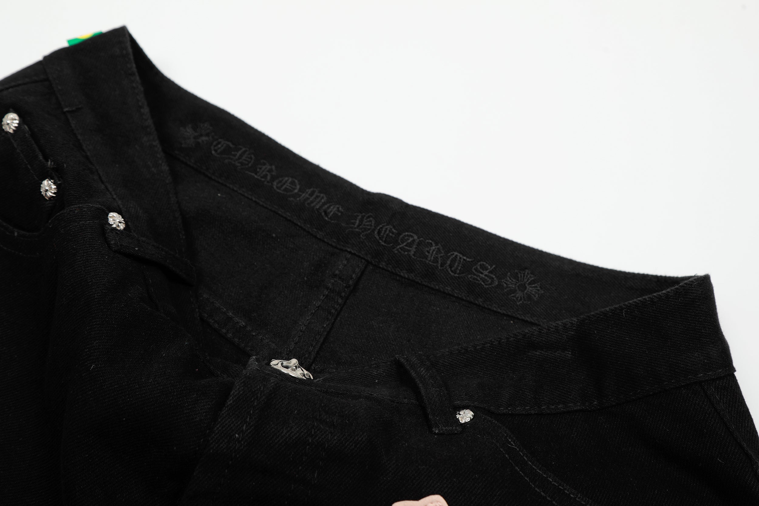 【Chrome Hearts】クロムハーツ カラー＆パッチ フレイムニージーンズ