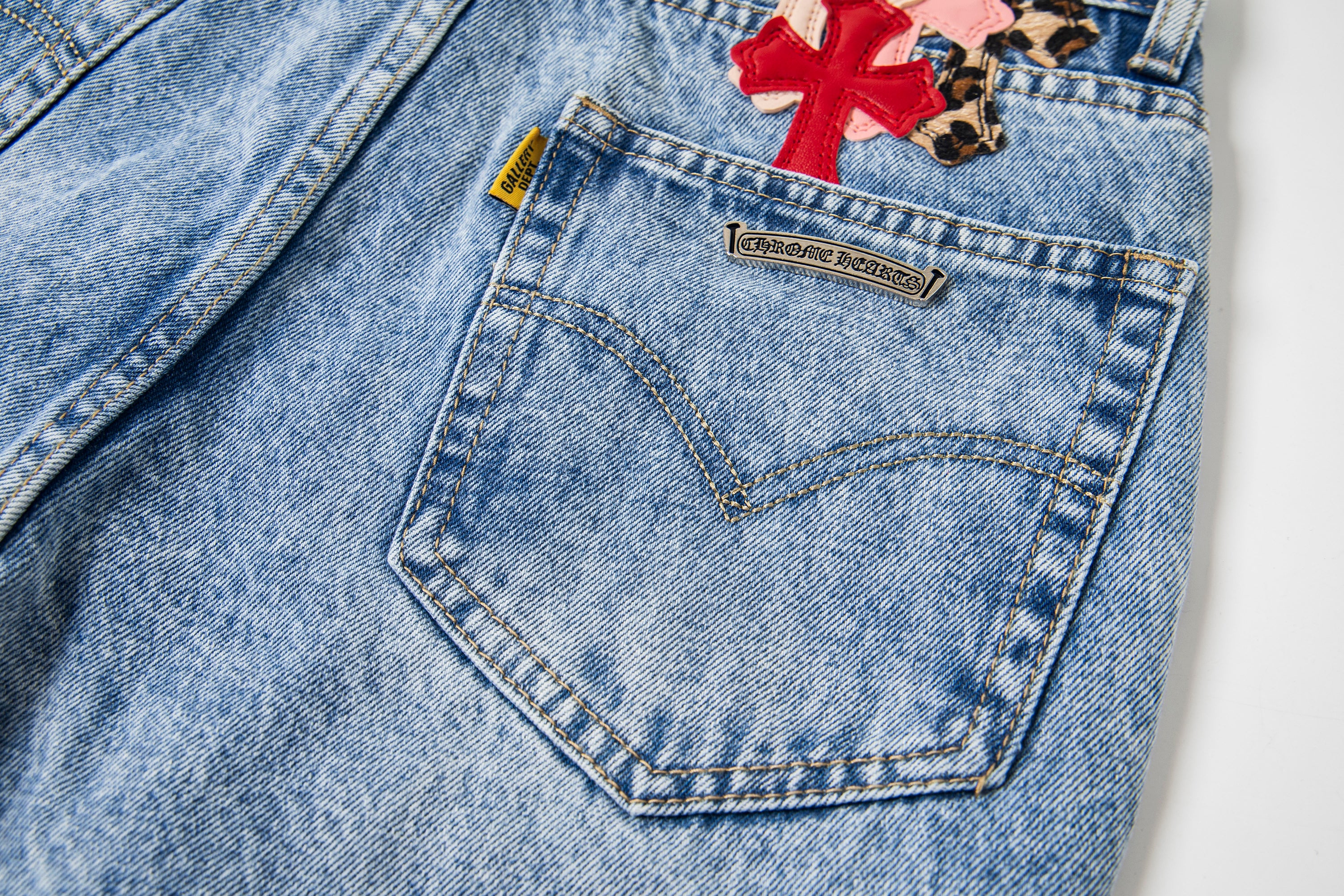 【Chrome Hearts】クロムハーツ ギャラリー部門 クロスパッチフレアデニムジーンズ 8186
