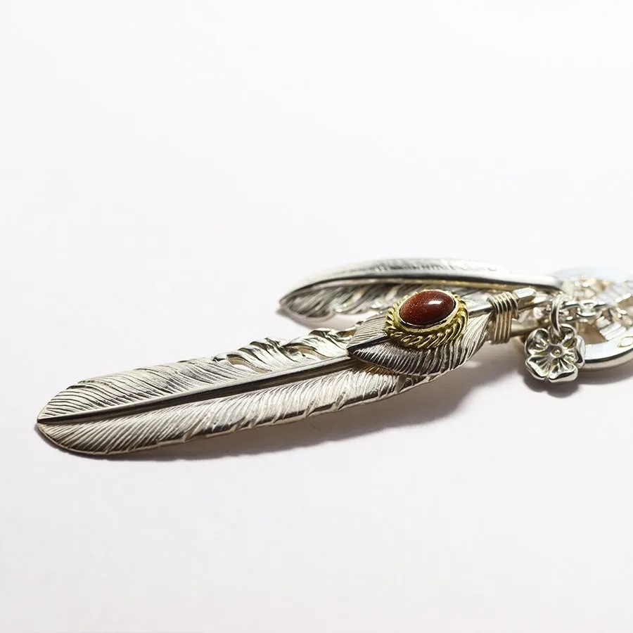 【国内発送/直営店】1点物 オリジナルカスタム1 タディアンドキング goro's ゴローズ魂継承 フェザー ネックレス メンズ シルバー925 ペンダントトップ ネックレス メンズ