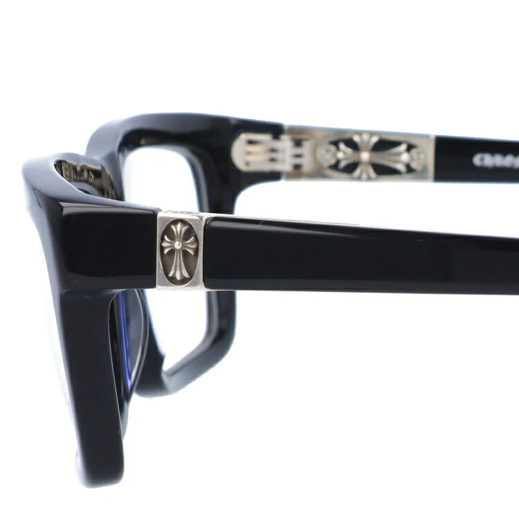クロムハーツ メガネ 度付き 度なし 伊達メガネ 眼鏡 メガネフレーム CHROME HEARTS レギュラーフィット クロス PENETRANUS BK Black シルバー セル/スクエア型/ウェリントン型 ウェリントン型 ユニセックス メンズ レディース 紫外線 UVカット ラッピング無料-高島屋オンラインストア - 公式