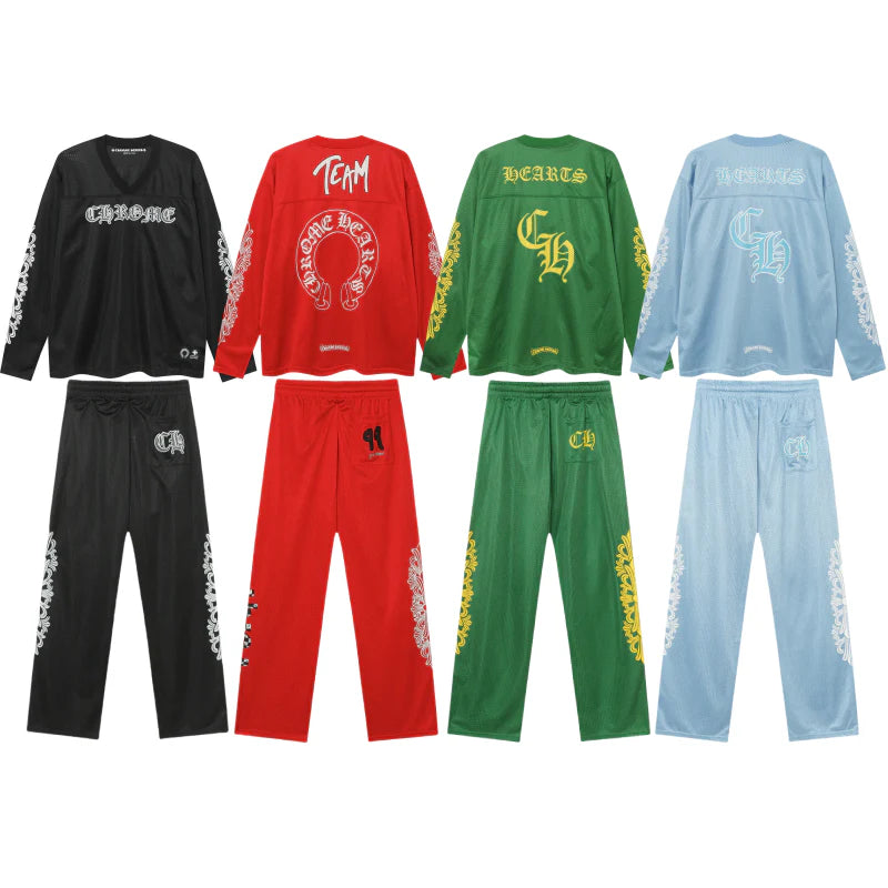 【Chrome Hearts】クロムハーツ マティボーイ グラフィティ レッドメッシュ トラックパンツ 9997