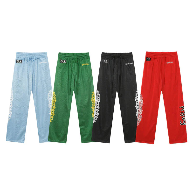 【Chrome Hearts】クロムハーツ マティボーイ グラフィティ レッドメッシュ トラックパンツ 9997
