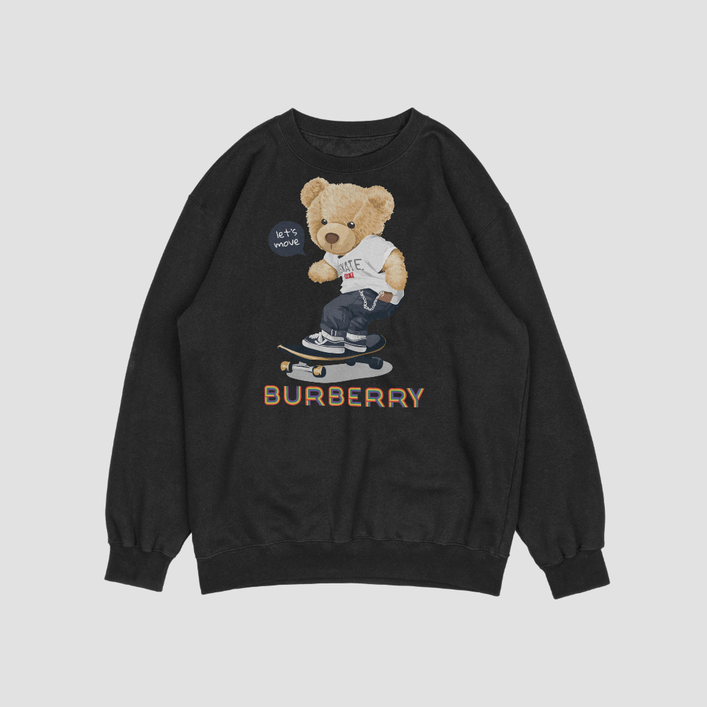 Burberryスウェット クル パーカー プリント  綿　男女兼用