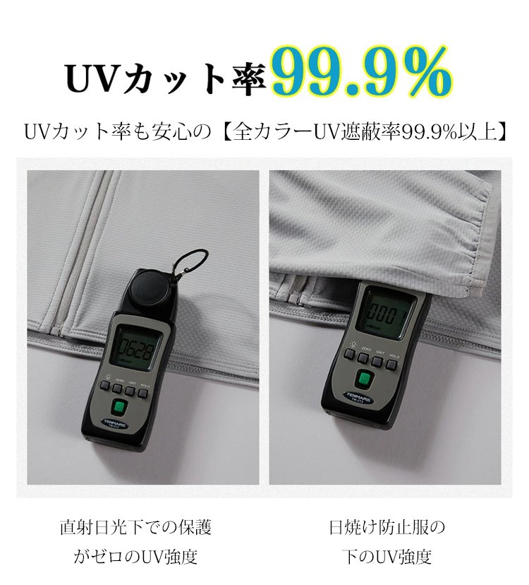 【50倍日焼け止め】男女兼用の薄手の日焼け止めパーカー
