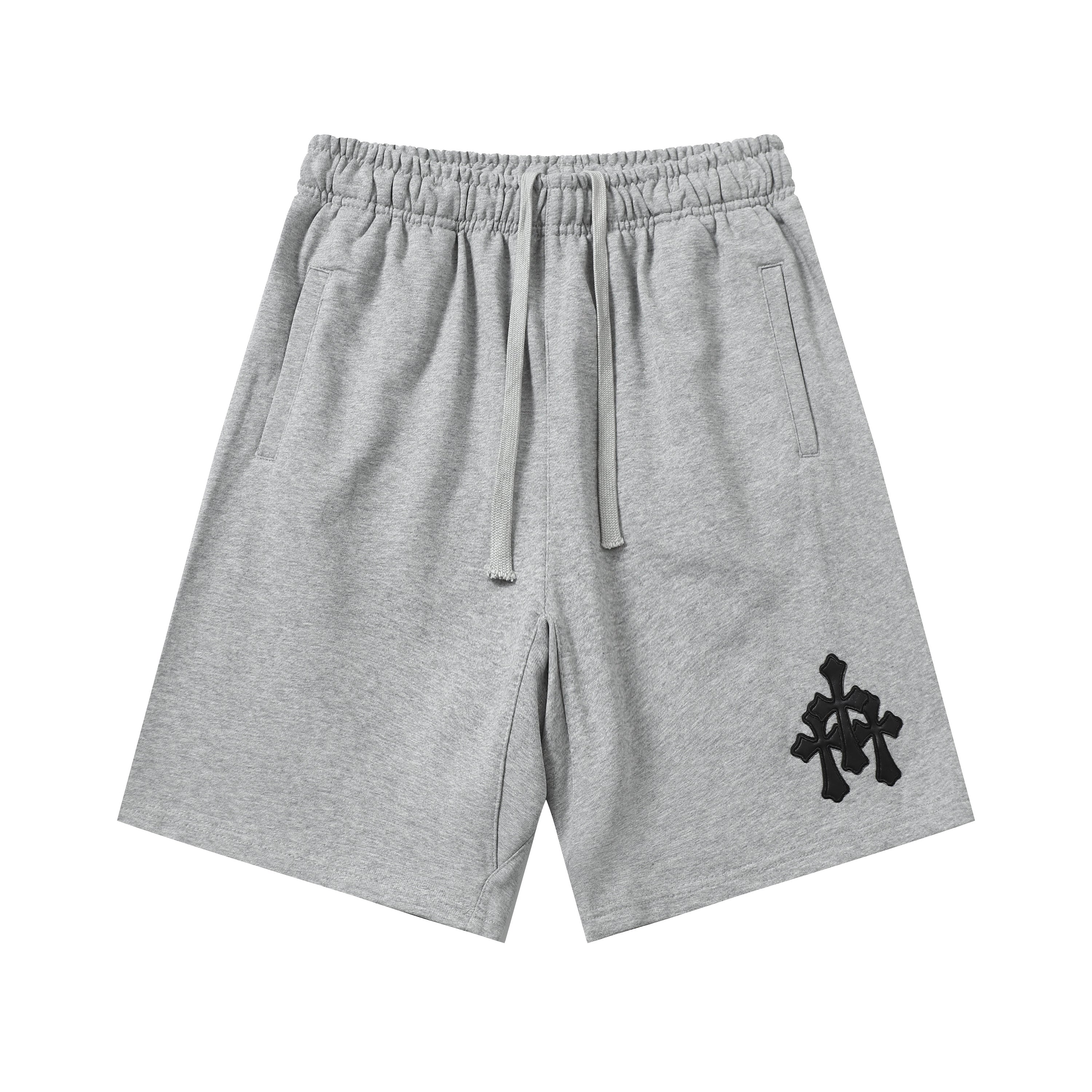 【Chrome Hearts】クロムハーツ セメタリーレザー クロスパッチ ペーパージャム ショートパンツ