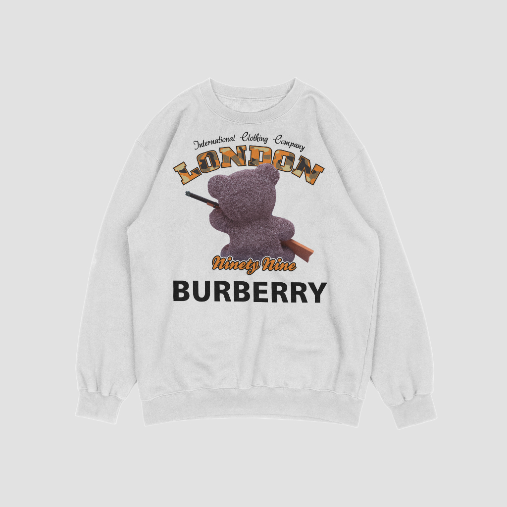 Burberryスウェット クル パーカー プリント  綿　男女兼用