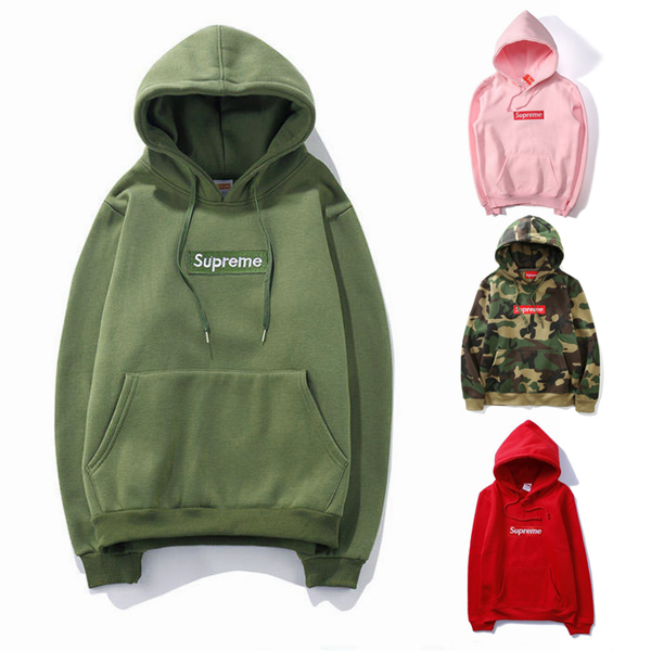 Supreme Logo Hooded セーター 4色