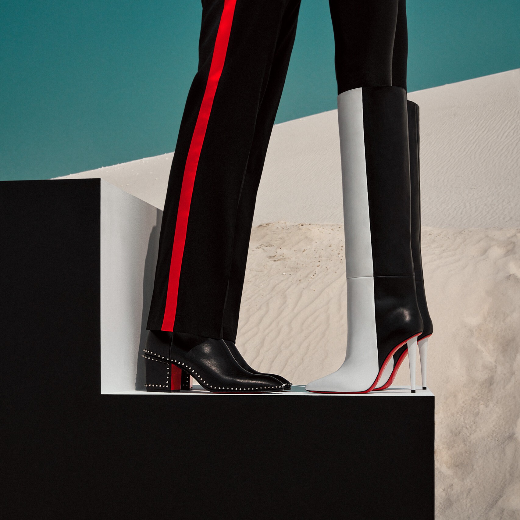 【Christian Louboutin】クリスチャン ルブタン Astrilarge Botta 100 mm Bianco Boots-高島屋オンラインストア - 公式