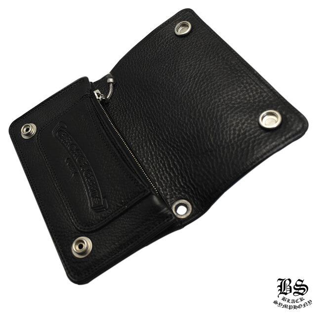 クロムハーツ 1ジップクロスボタンレザーウォレット クロスパッチ 財布