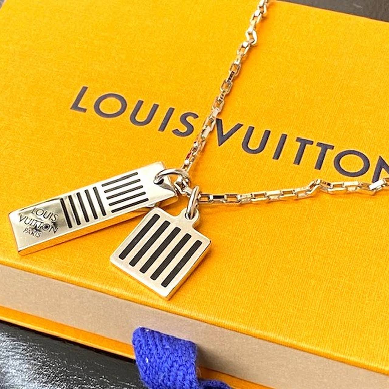 【国内発送/直営店】ネックレス ルイヴィトン アクセサリー LV M62490 コリエ ダミエカラーズ メンズ ペンダント シルバー