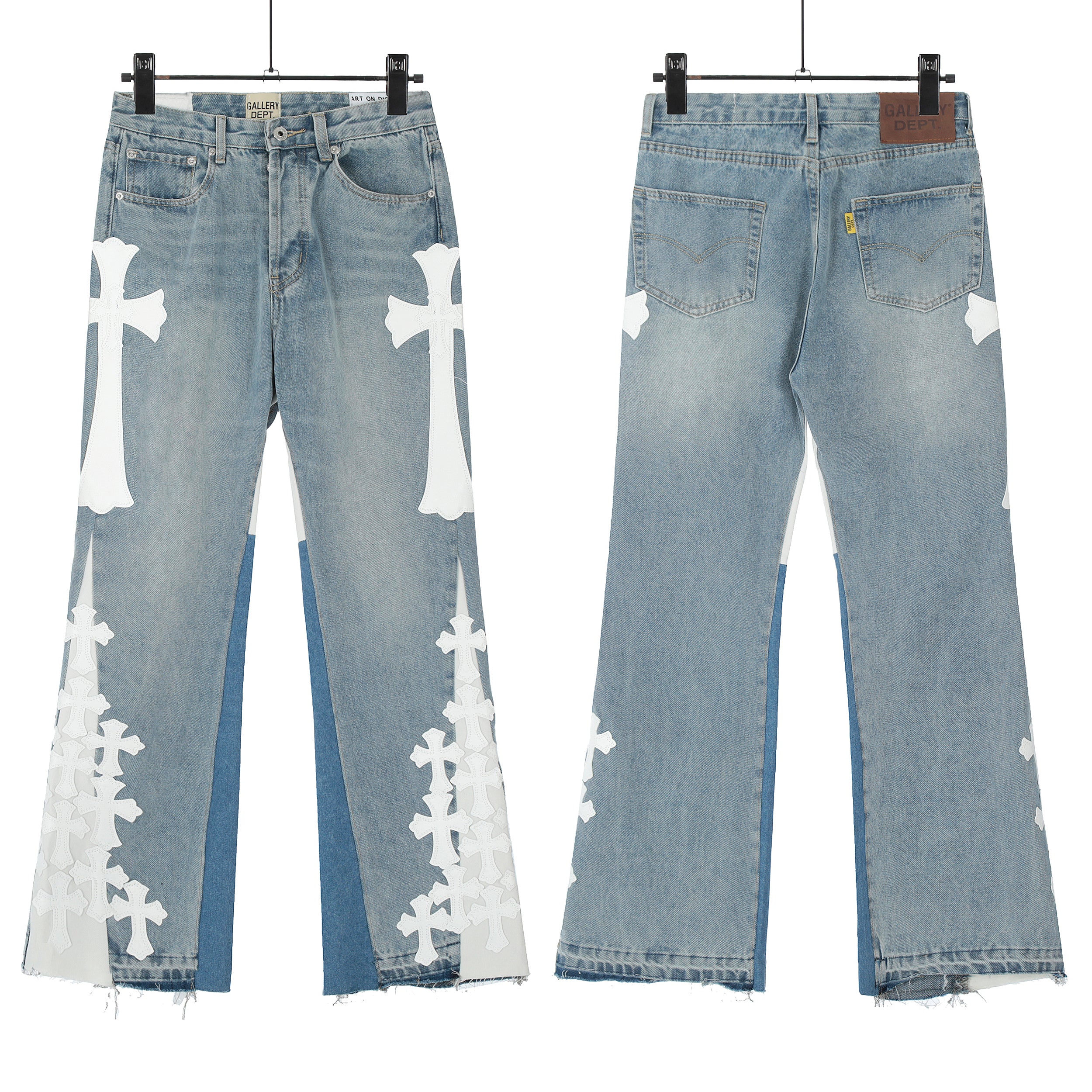 【Chrome Hearts】クロムハーツ ギャラリーデパート クロスパッチ フレアデニムジーンズ 8146