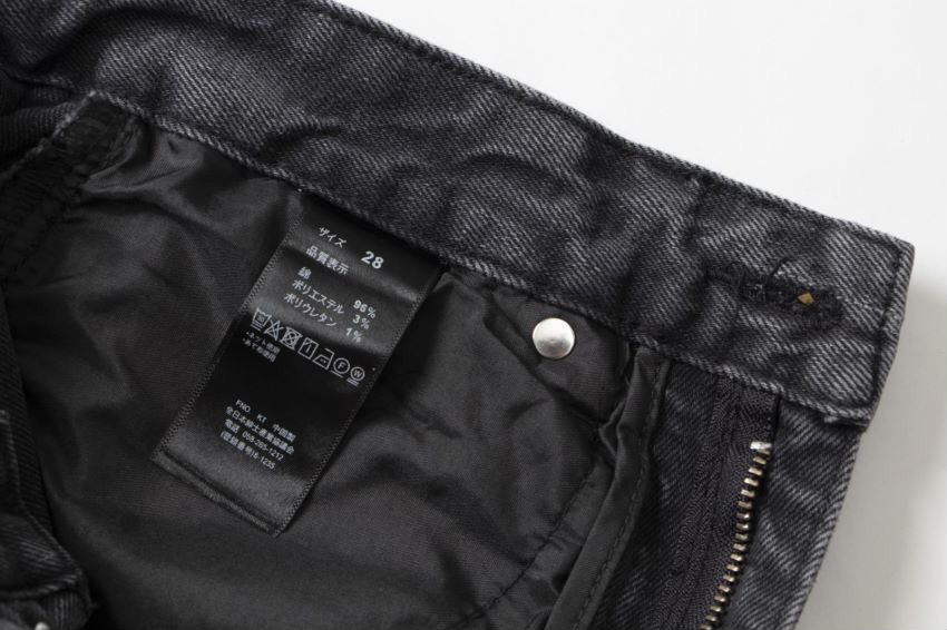 Balenciaga 水洗いフィットストレートカジュアルジーンズ水洗いブラック28.30.32.34.36