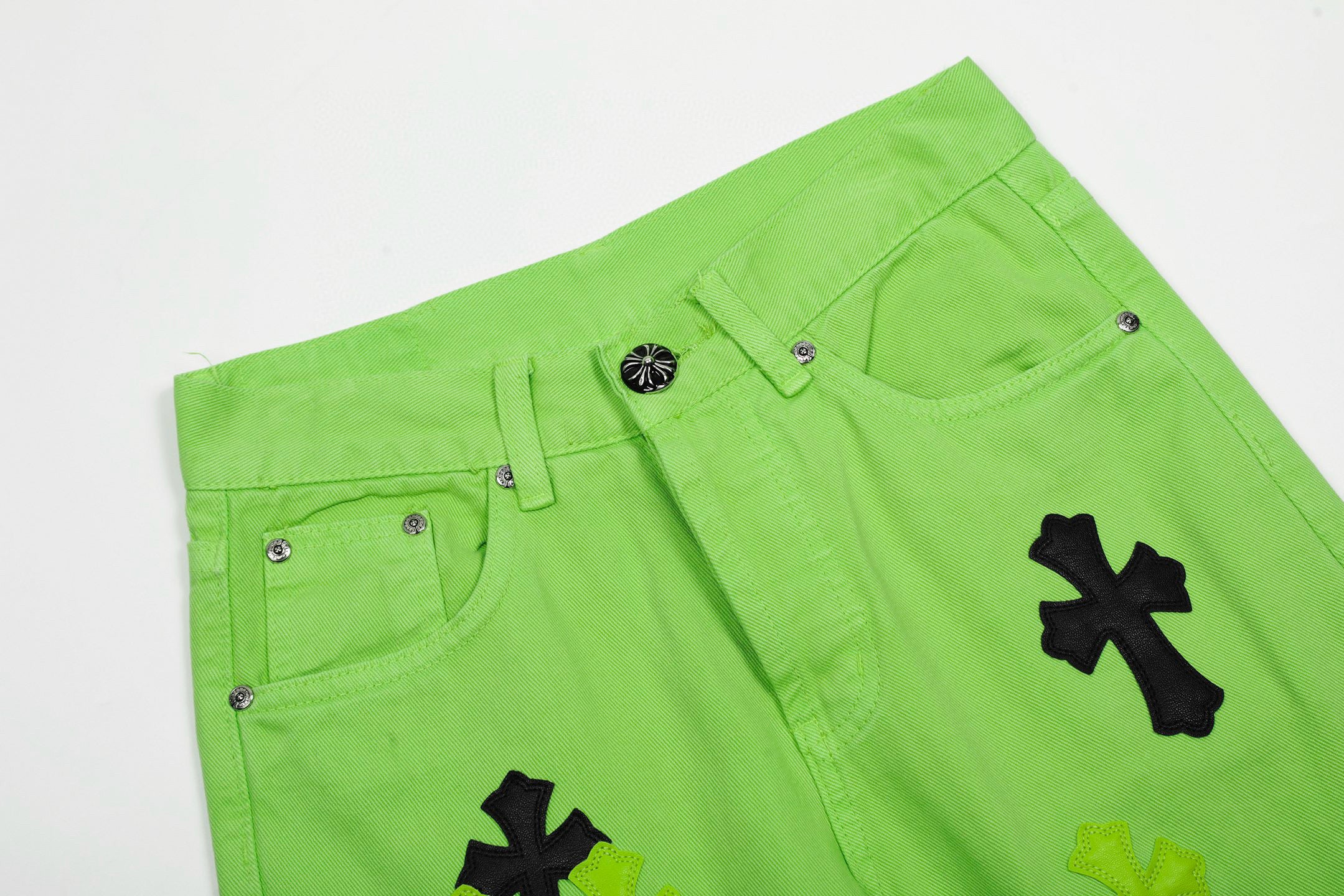 【Chrome Hearts】クロムハーツ 限定版 グリーンカウジーンズ