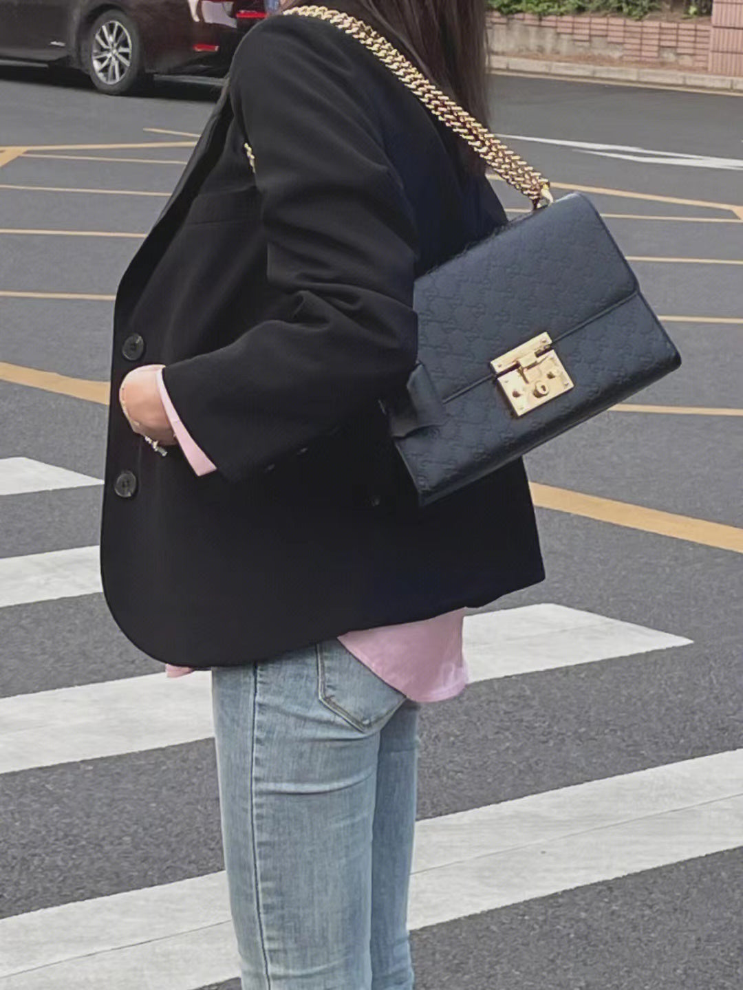 【GUCCI】グッチ〔パドロック〕GG スモール ショルダーバッグ