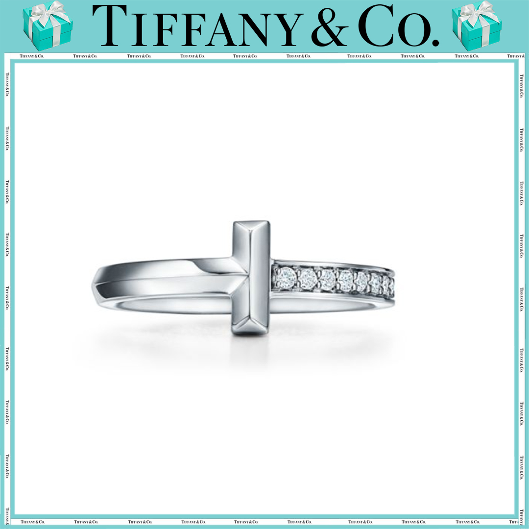 【ティファニー】【国内発送/直営店】人気♪ T ワン リング，にダイヤモンドをセッティング、2.5mm 指輪-高島屋オンラインストア - 公式
