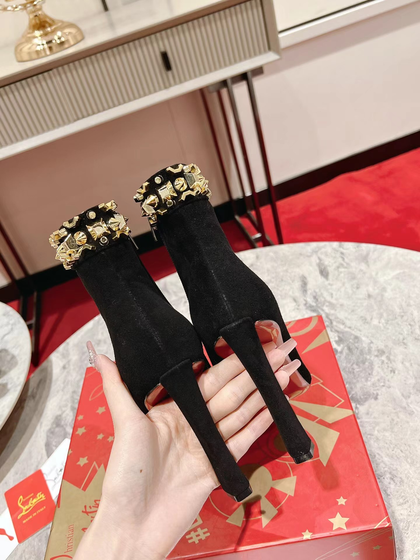 【Christian Louboutin】クリスチャン ルブタン Asteroispikes Booty 100 mm Black-高島屋オンラインストア - 公式