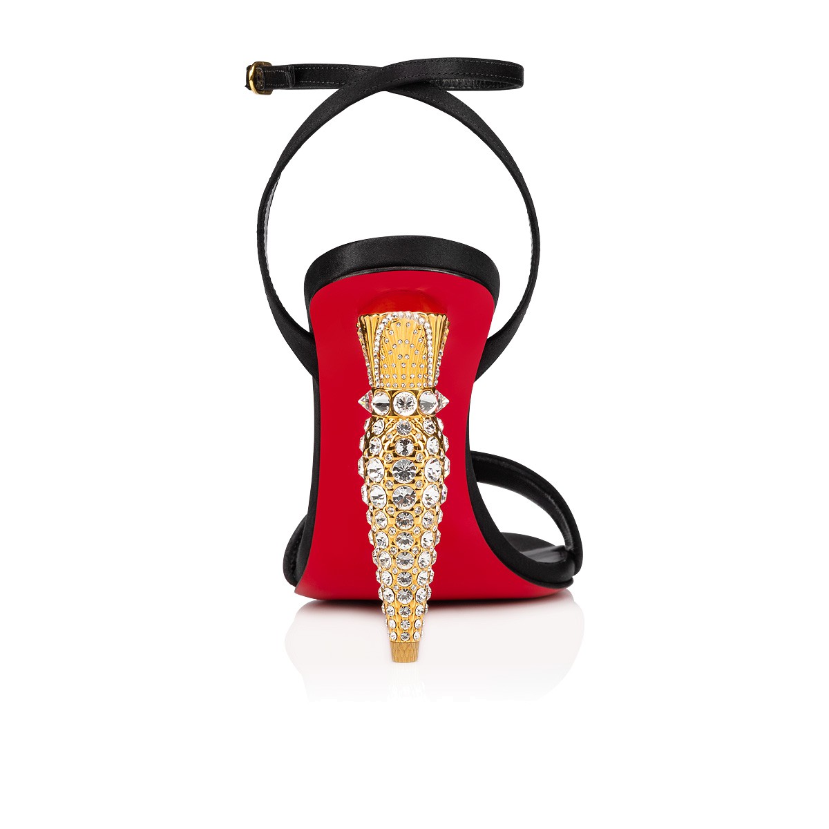 【Christian Louboutin】クリスチャン ルブタン Lipgloss Queen 100 mm Black Satin Sandals-高島屋オンラインストア - 公式