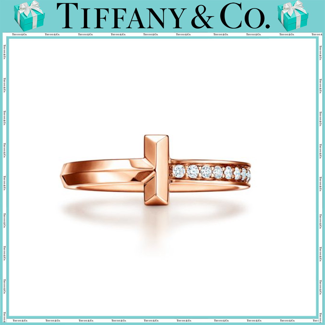 【ティファニー】【国内発送/直営店】人気♪ T ワン リング，にダイヤモンドをセッティング、2.5mm 指輪-高島屋オンラインストア - 公式