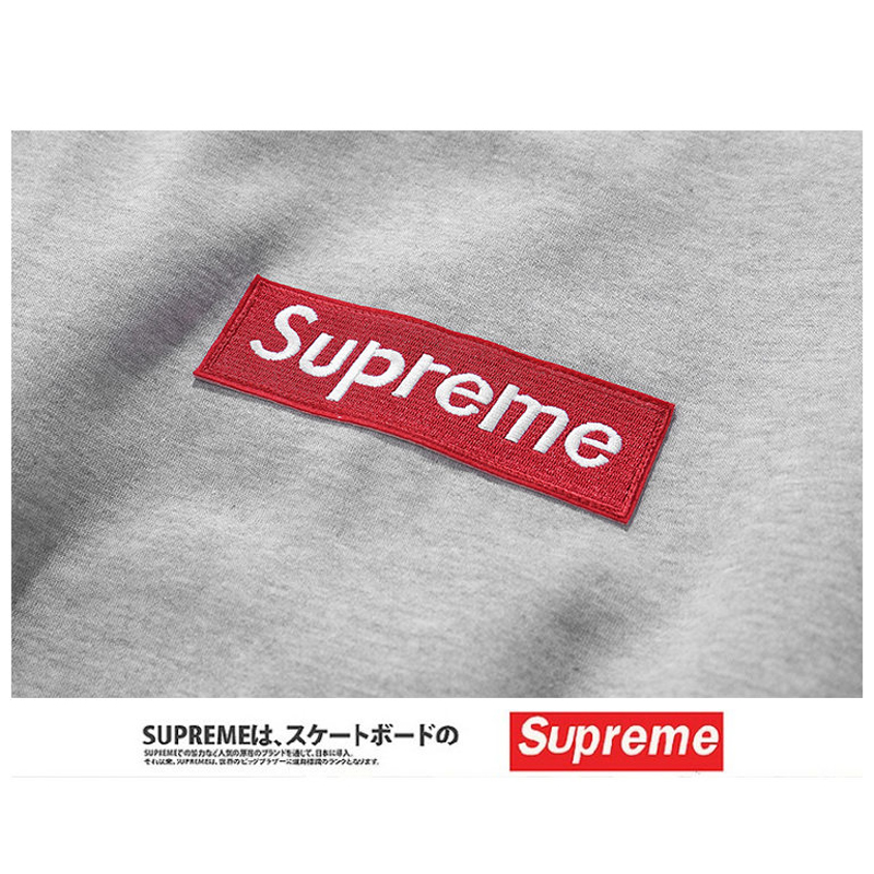 Supreme (シュプリーム) 15FW ボックスロゴ クルーネック スウェットシャツ(Box Logo Crewneck Sweatshirt) グレー