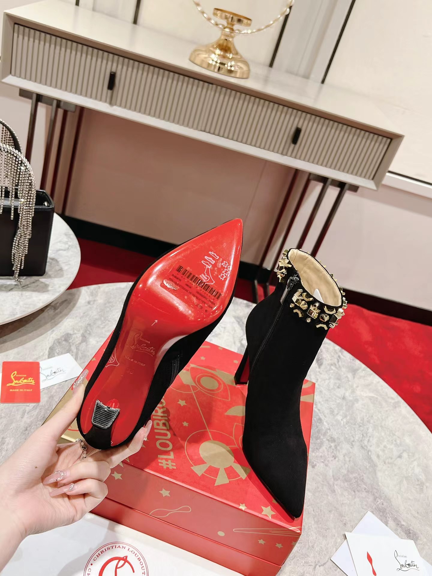 【Christian Louboutin】クリスチャン ルブタン Asteroispikes Booty 100 mm Black-高島屋オンラインストア - 公式