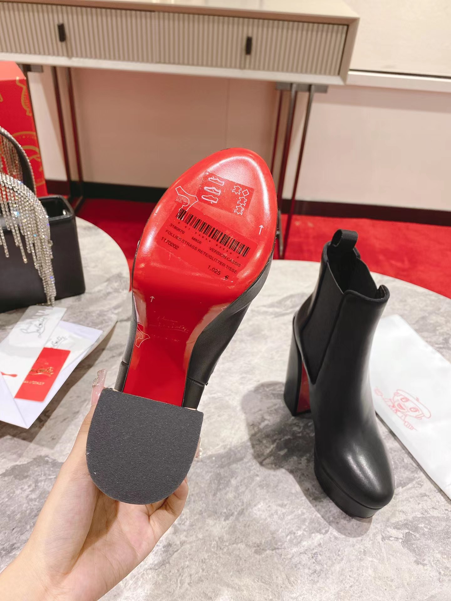 【Christian Louboutin】クリスチャン ルブタン Movidastic 130 mm Low Boots Calf Leather Black-高島屋オンラインストア - 公式