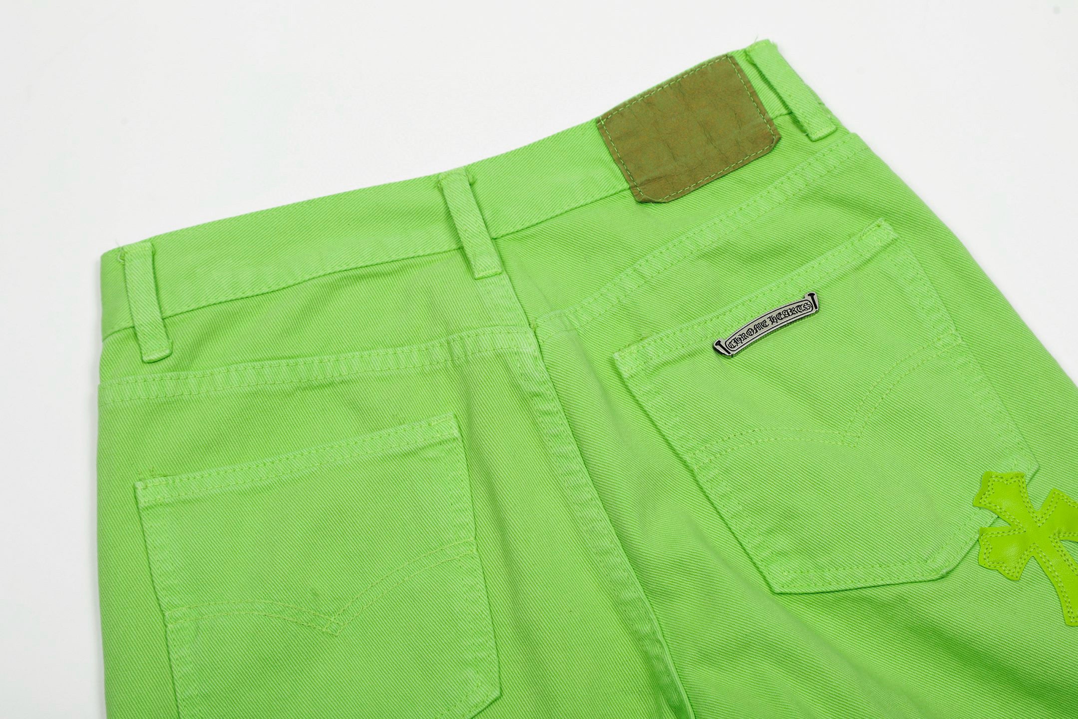 【Chrome Hearts】クロムハーツ 限定版 グリーンカウジーンズ