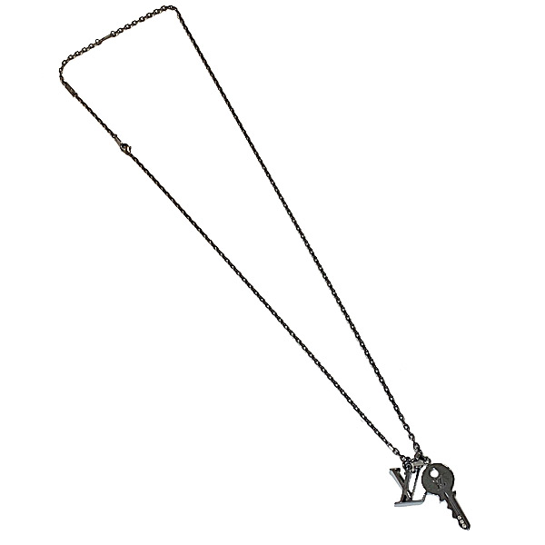 【国内発送/直営店】LV　イニシャル　キー　メンズ アクセサリー 箱 ラッピング ブラック ルテニウム ガンメタリック シルバー