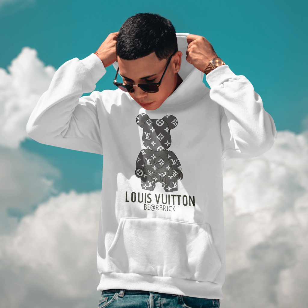 Louis Vuittonスウェット クル パーカー プリント  綿　男女兼用