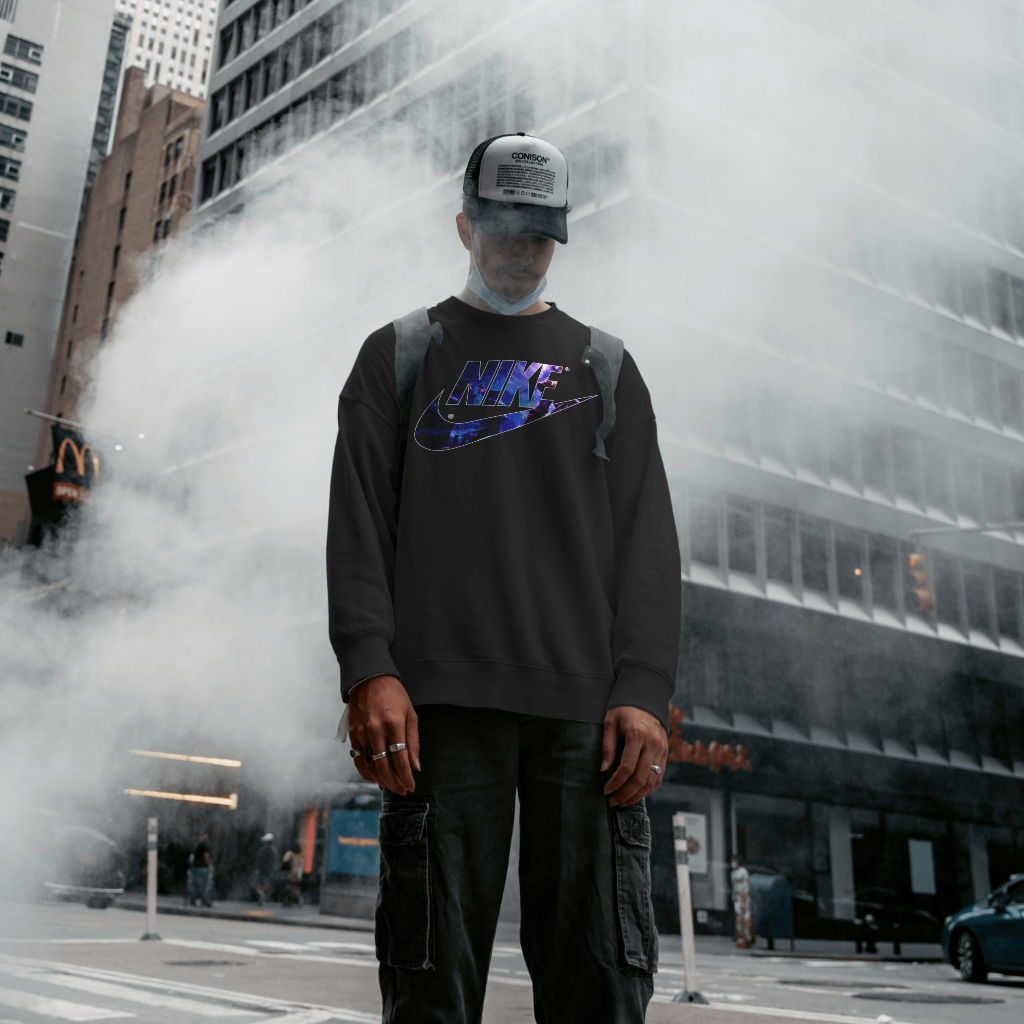 NIKEスウェット クル パーカー プリント  綿　男女兼用
