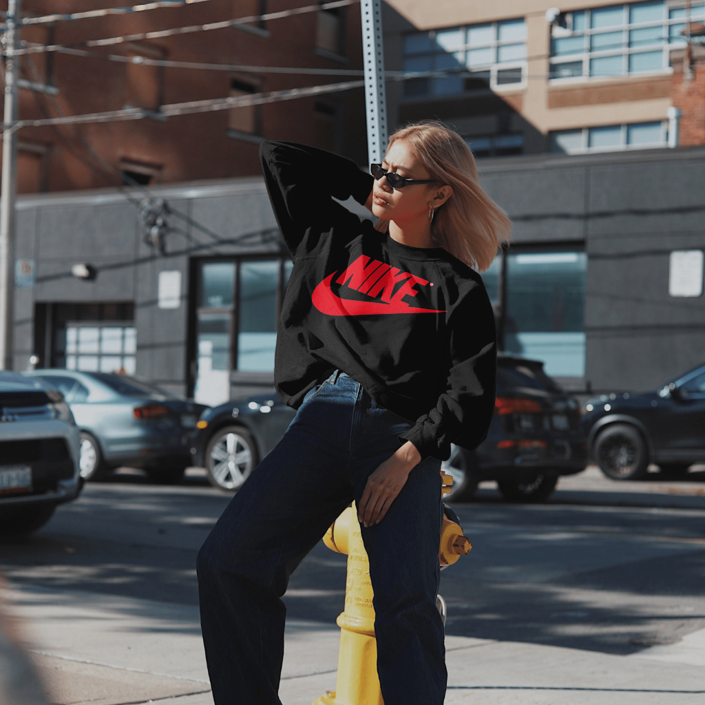 NIKEスウェット クル パーカー プリント 綿 男女兼用