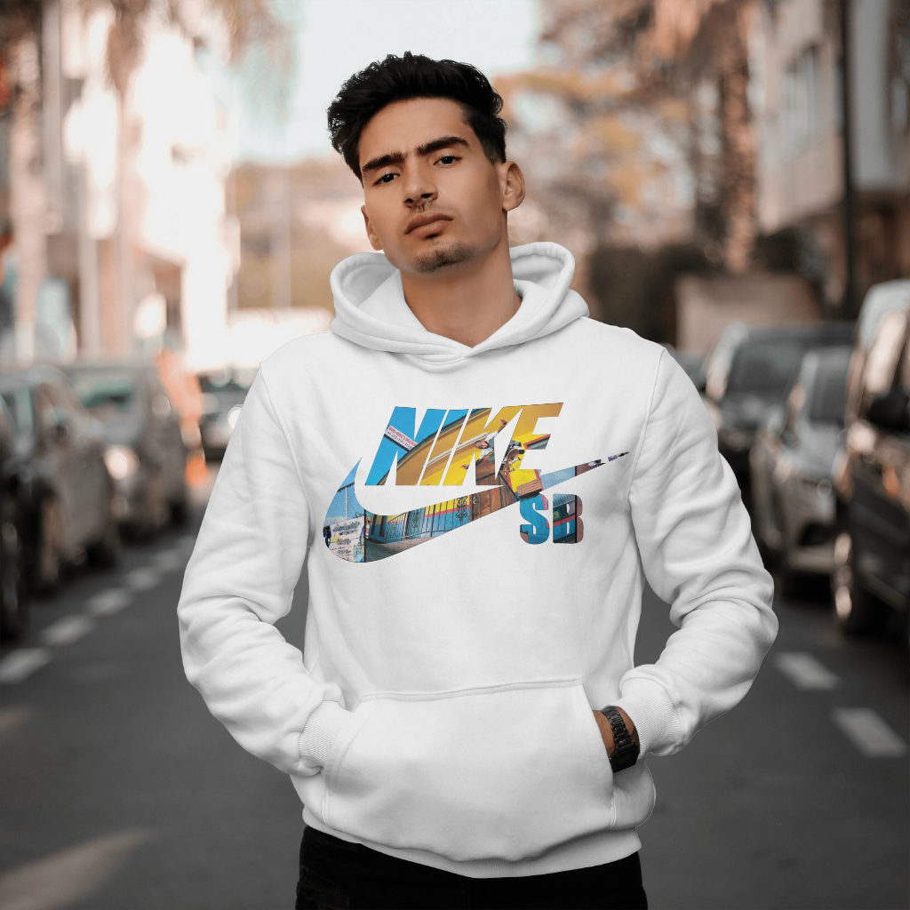 NIKEスウェット クル パーカー プリント  綿　男女兼用