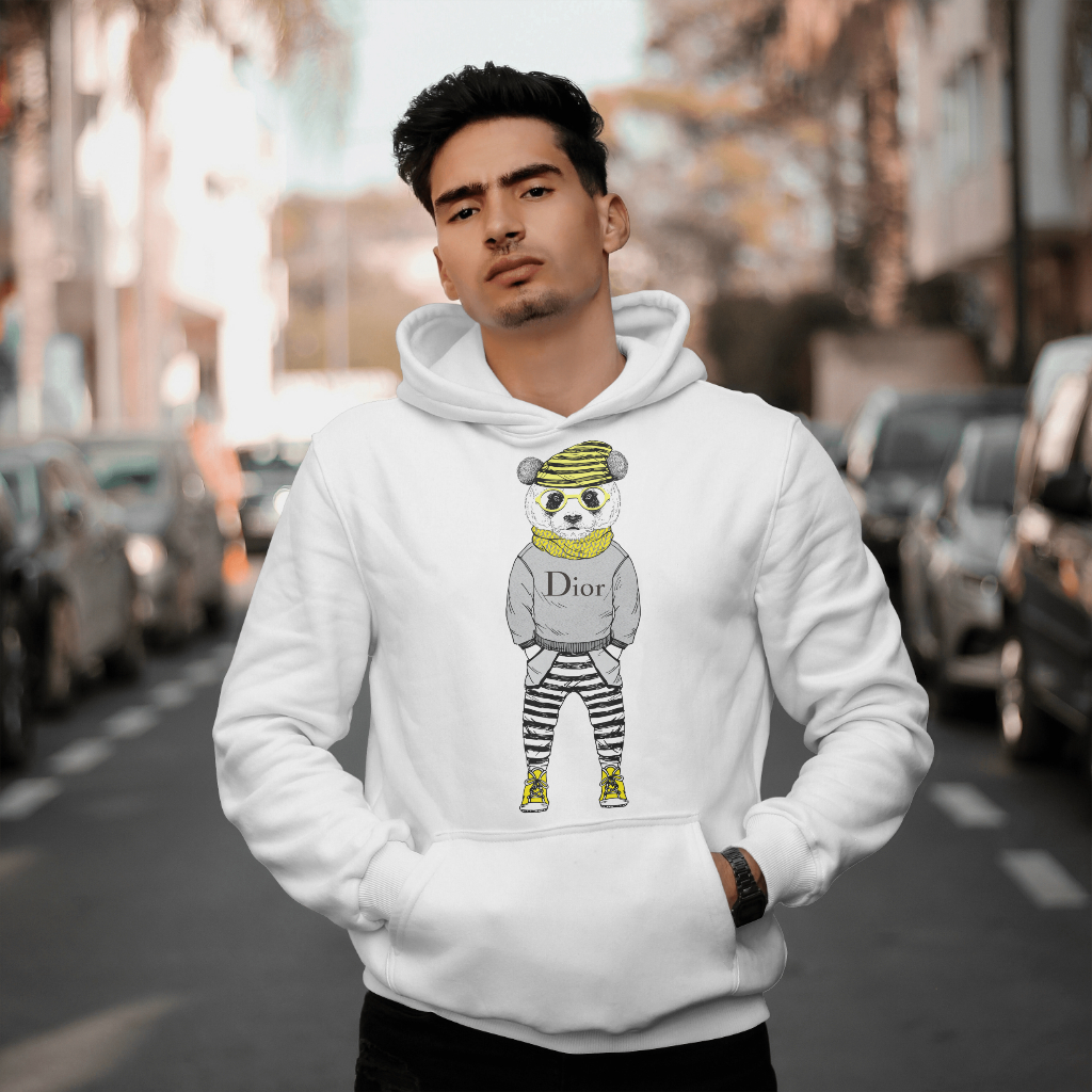 Diorスウェット クル パーカー プリント  綿　男女兼用