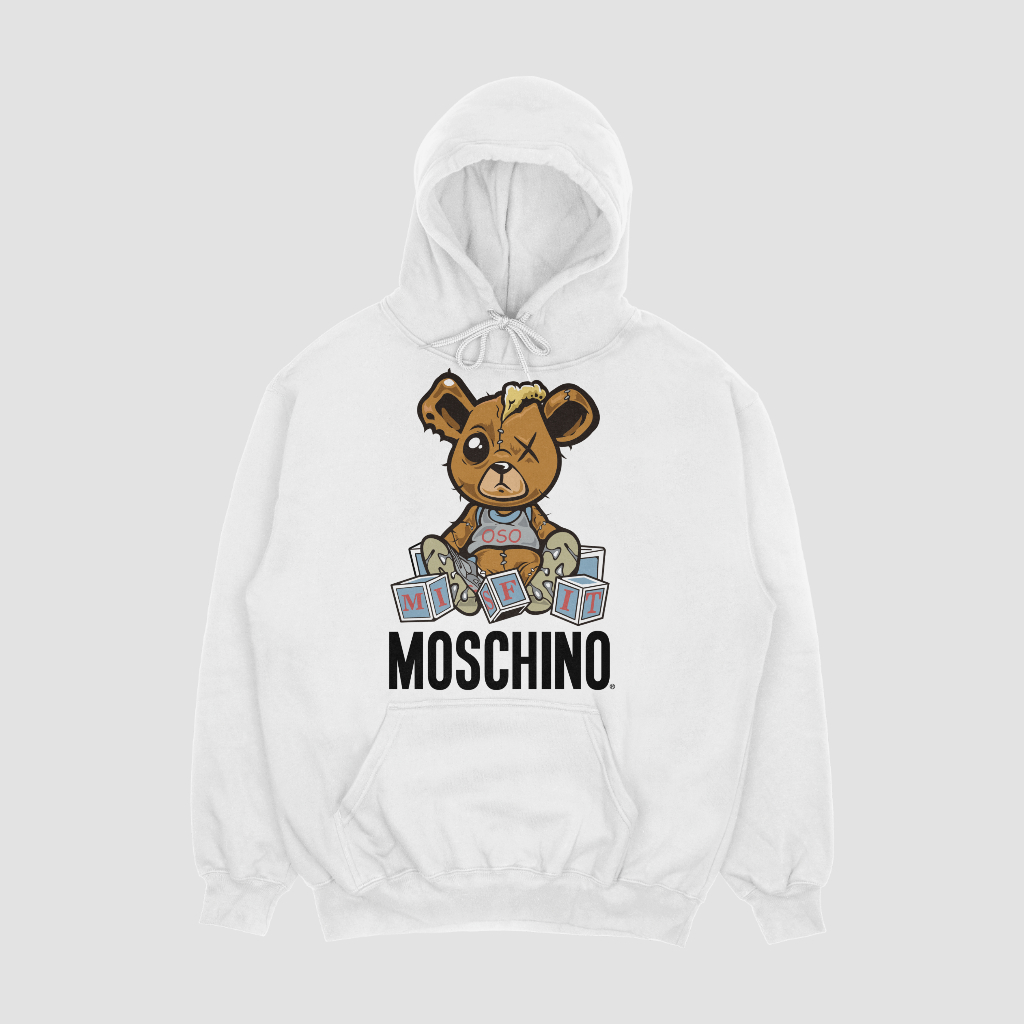 MOSCHINOスウェット クル パーカー プリント  綿　男女兼用