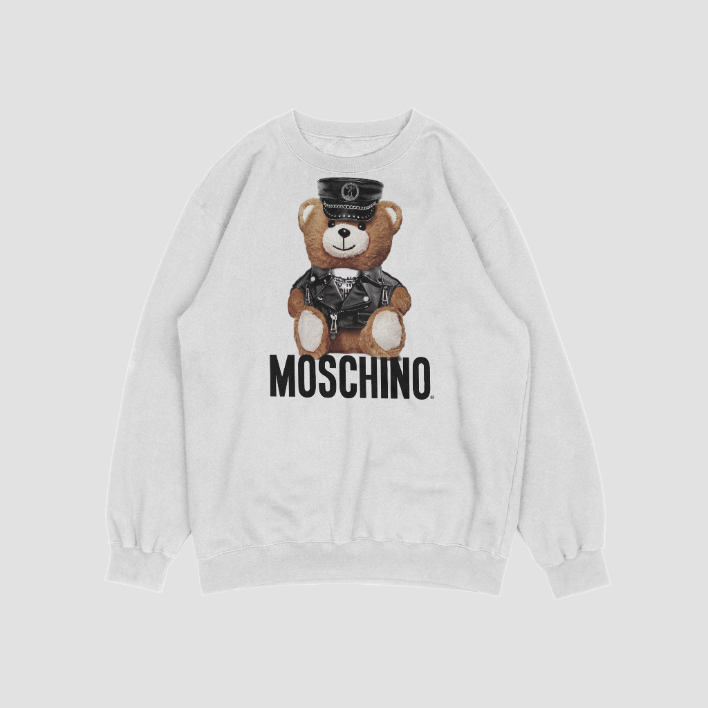 MOSCHINOスウェット クル パーカー プリント  綿　男女兼用
