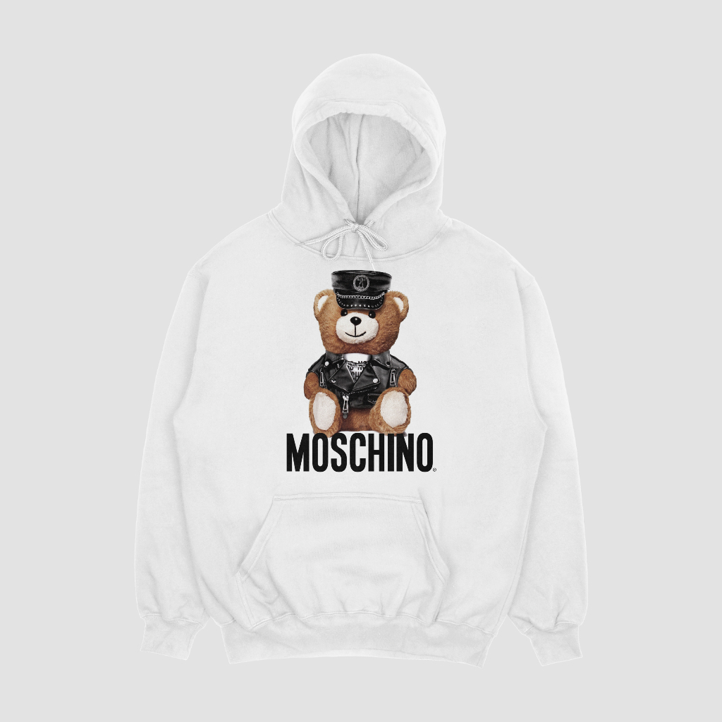 MOSCHINOスウェット クル パーカー プリント  綿　男女兼用
