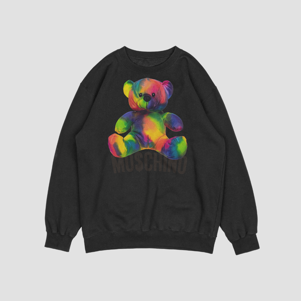 MOSCHINOスウェット クル パーカー プリント  綿　男女兼用