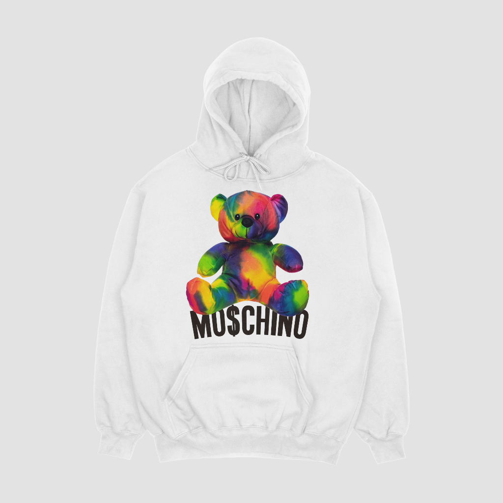 MOSCHINOスウェット クル パーカー プリント  綿　男女兼用