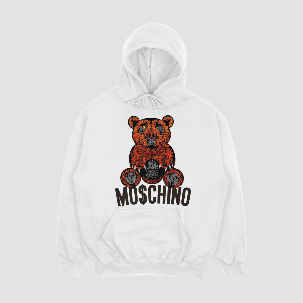 MOSCHINOスウェット クル パーカー プリント  綿　男女兼用