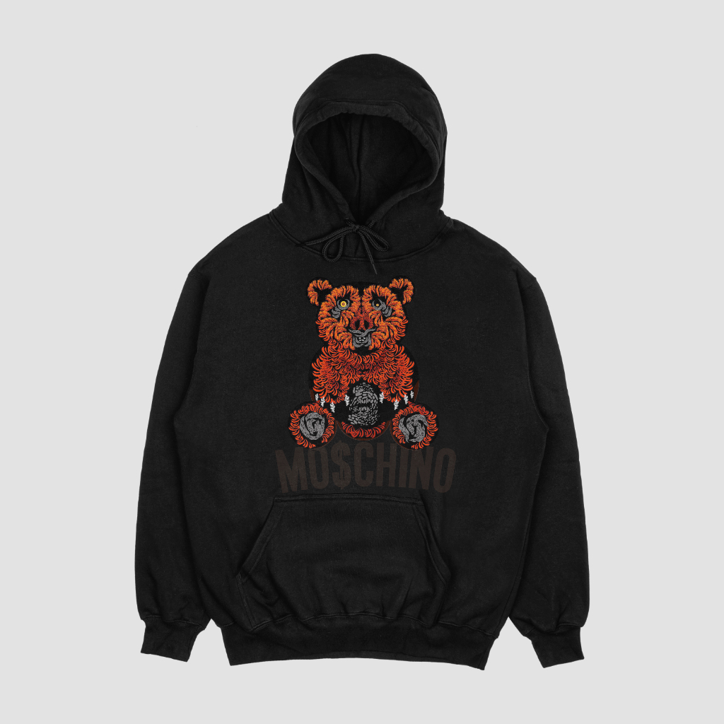 MOSCHINOスウェット クル パーカー プリント  綿　男女兼用